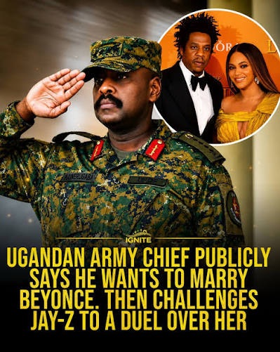 🇺🇬Uganda’s Military Chief Sparks Fresh Controversy with Social Media Posts About Beyoncé and Jay-Z