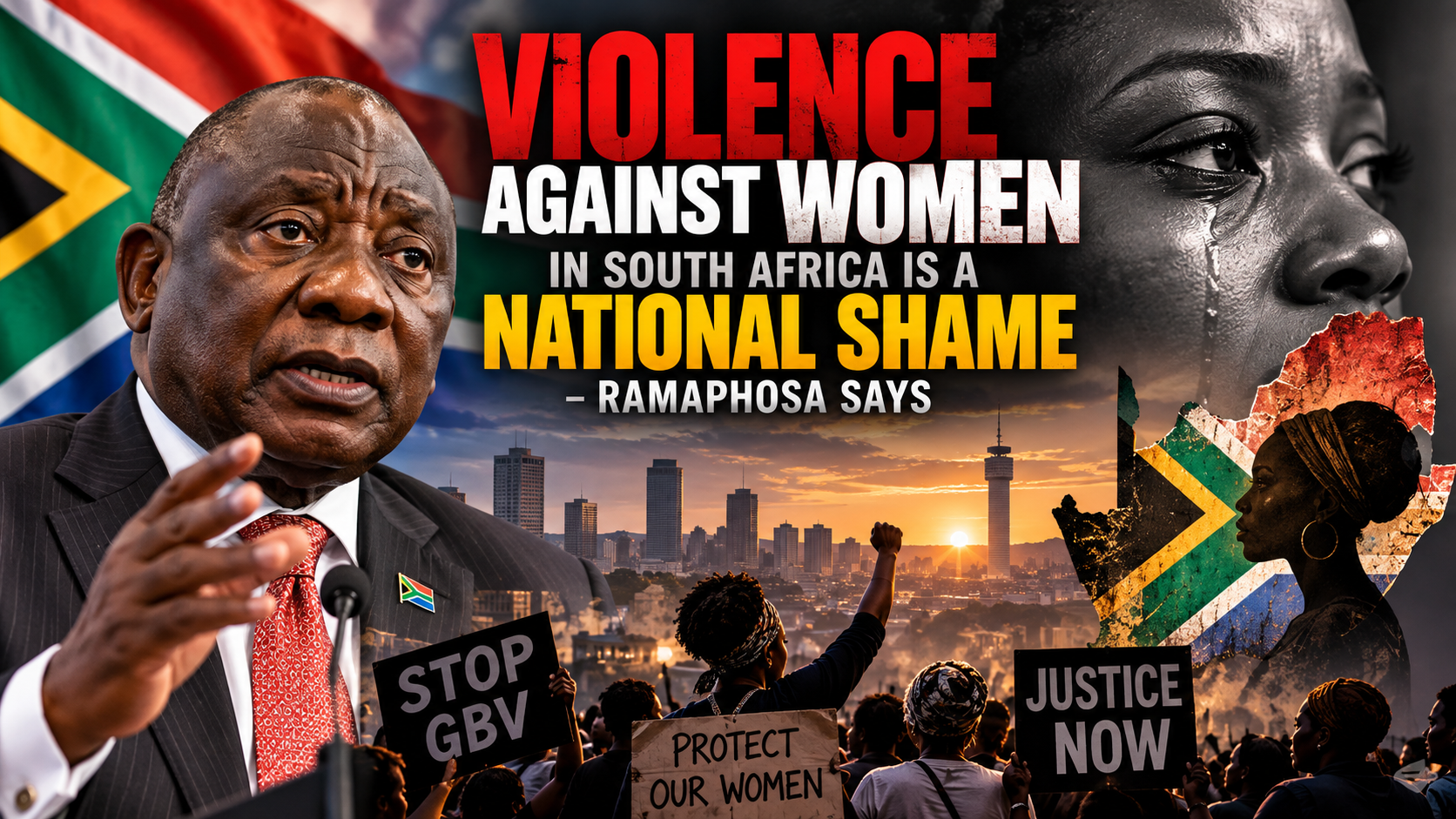 🇿🇦 Violence Against Women in South Africa Is a National Shame, Ramaphosa Says