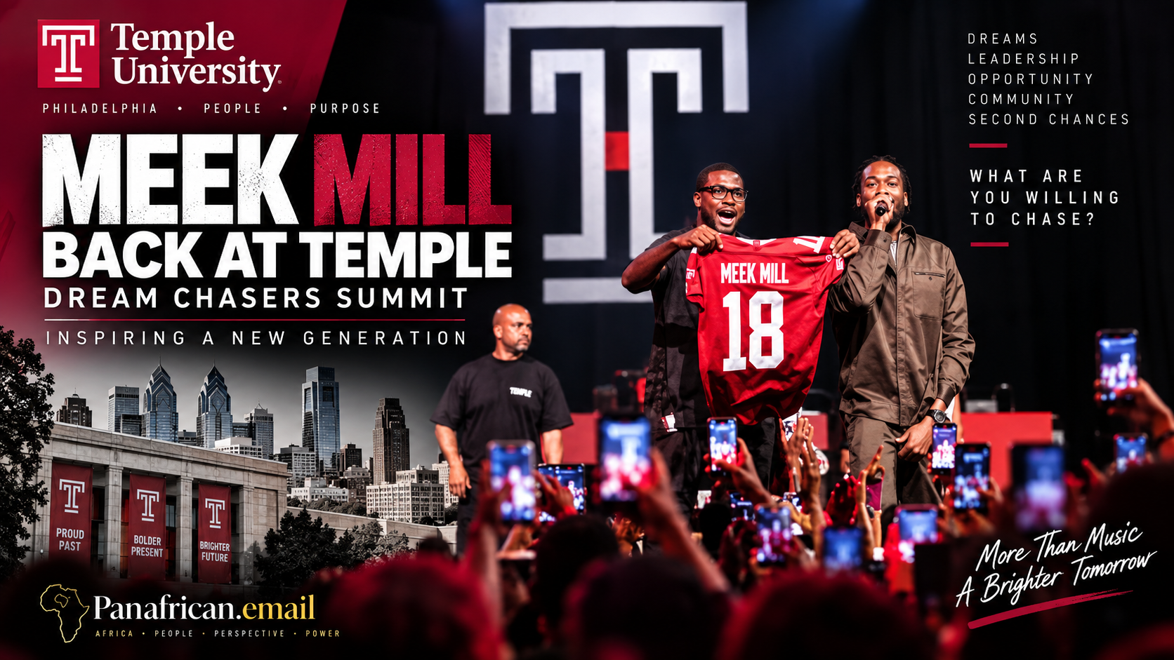 Meek Mill Returns to Temple University With Dream Chasers Summit, Turning Philly Roots Into a Blueprint for the Next Generation