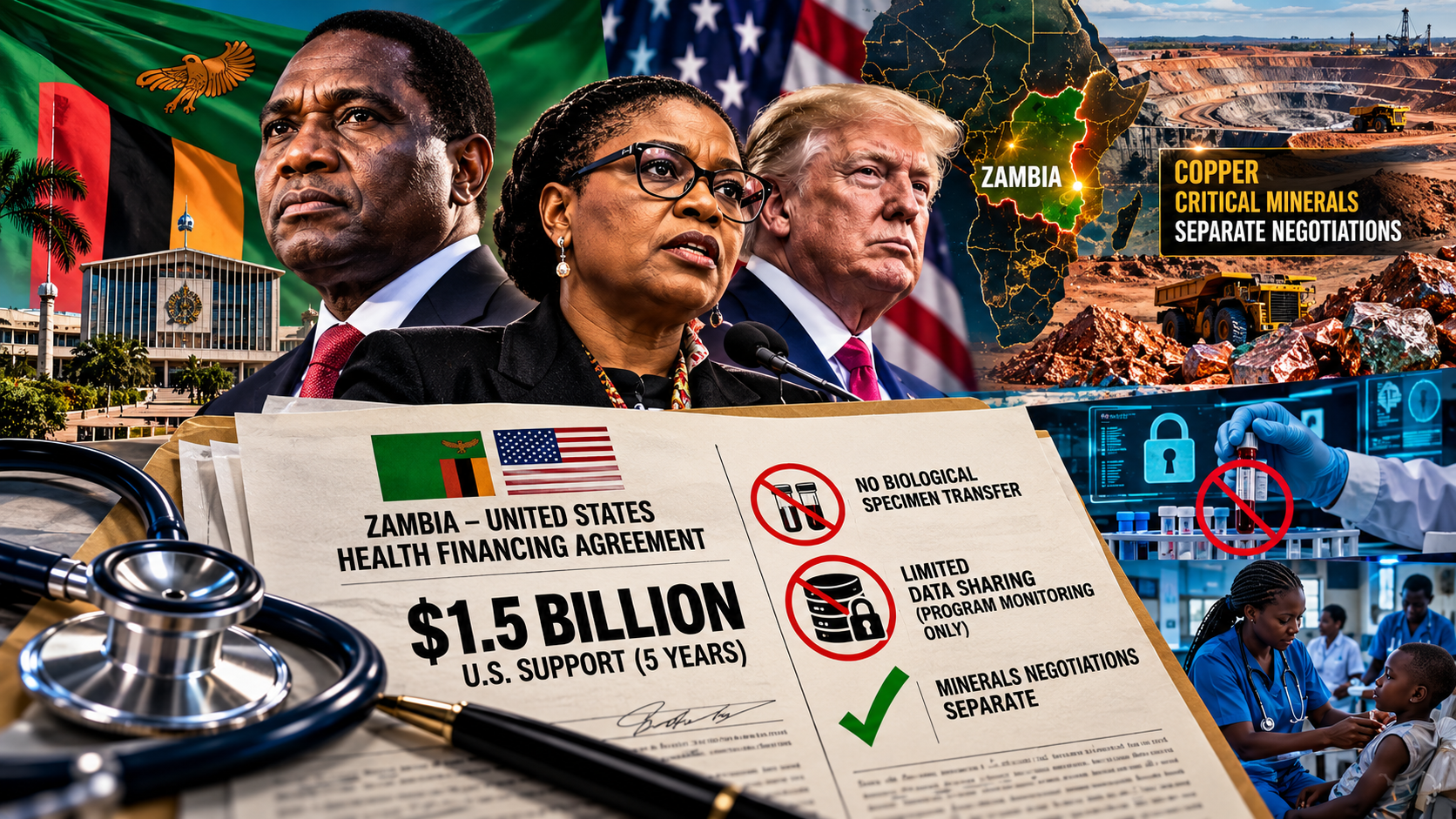 🇿🇲 Zambia Draws a Line: $1.5 Billion U.S. Health Deal Stripped of Data and Minerals Clauses