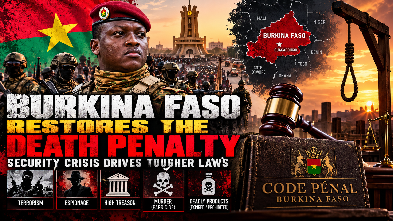 🇧🇫 Burkina Faso Restores the Death Penalty as Sahel Security Crisis Drives Tougher Laws