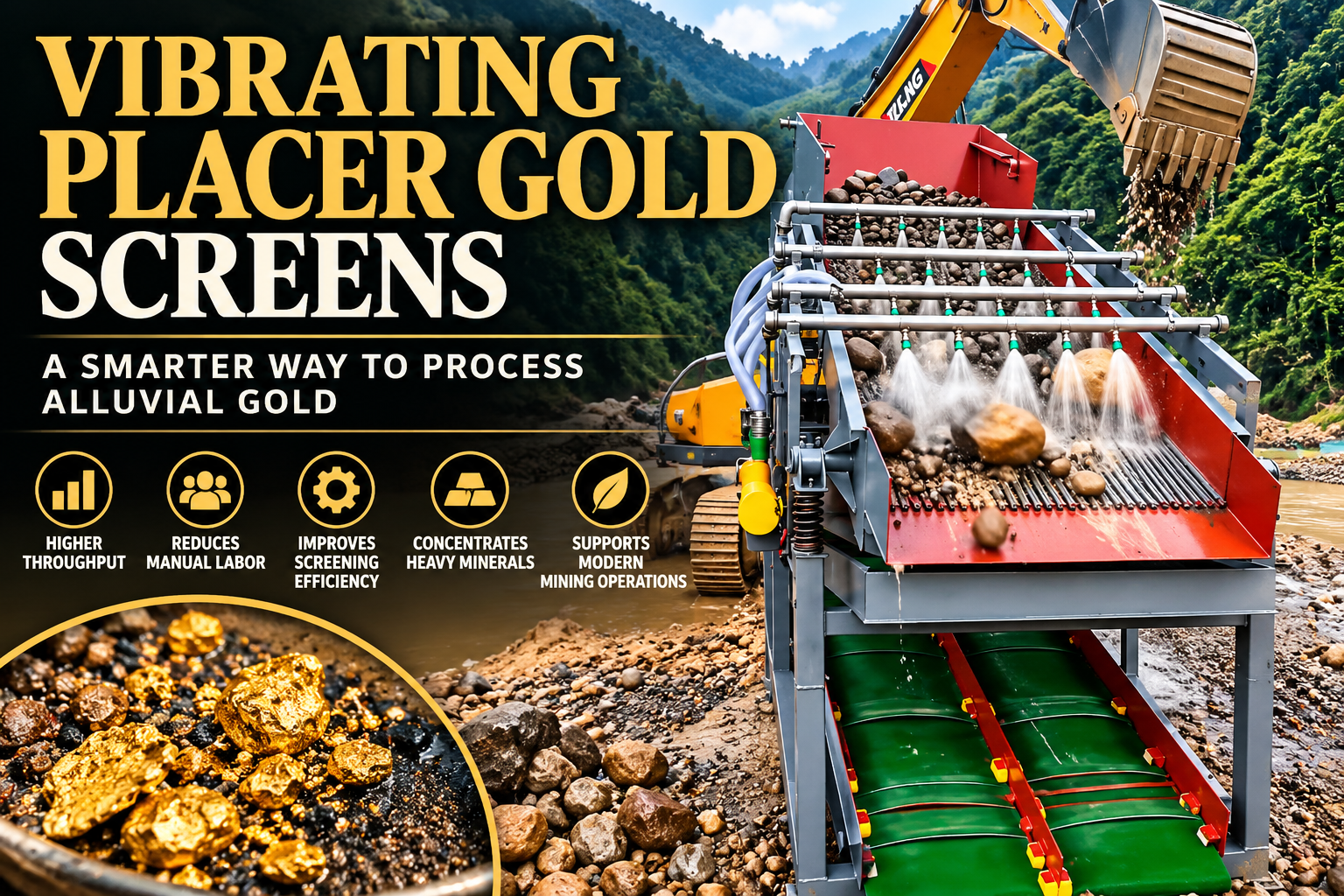 🇨🇳 How Vibrating Placer Gold Screens Can Transform Small-Scale Mining