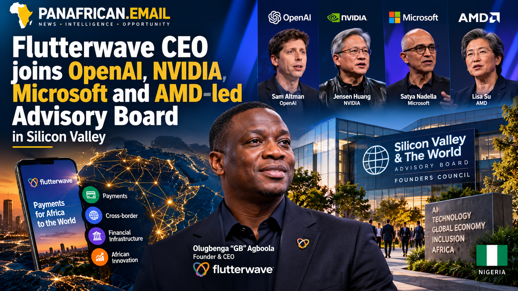 🇳🇬 Flutterwave CEO Joins Global Technology Advisory Board Backed by Silicon Valley Leaders