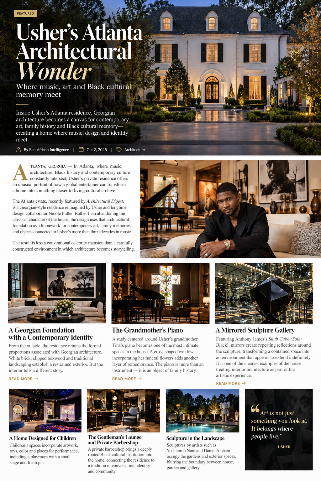 Usher’s Atlanta Architectural Wonder: Where Music, Art and Black Cultural Memory Meet