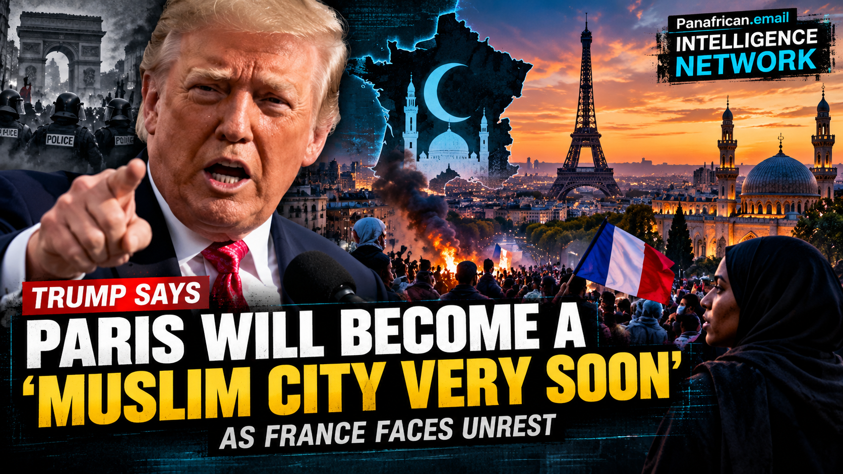 Trump Escalates Immigration Criticism as France Faces Street Unrest