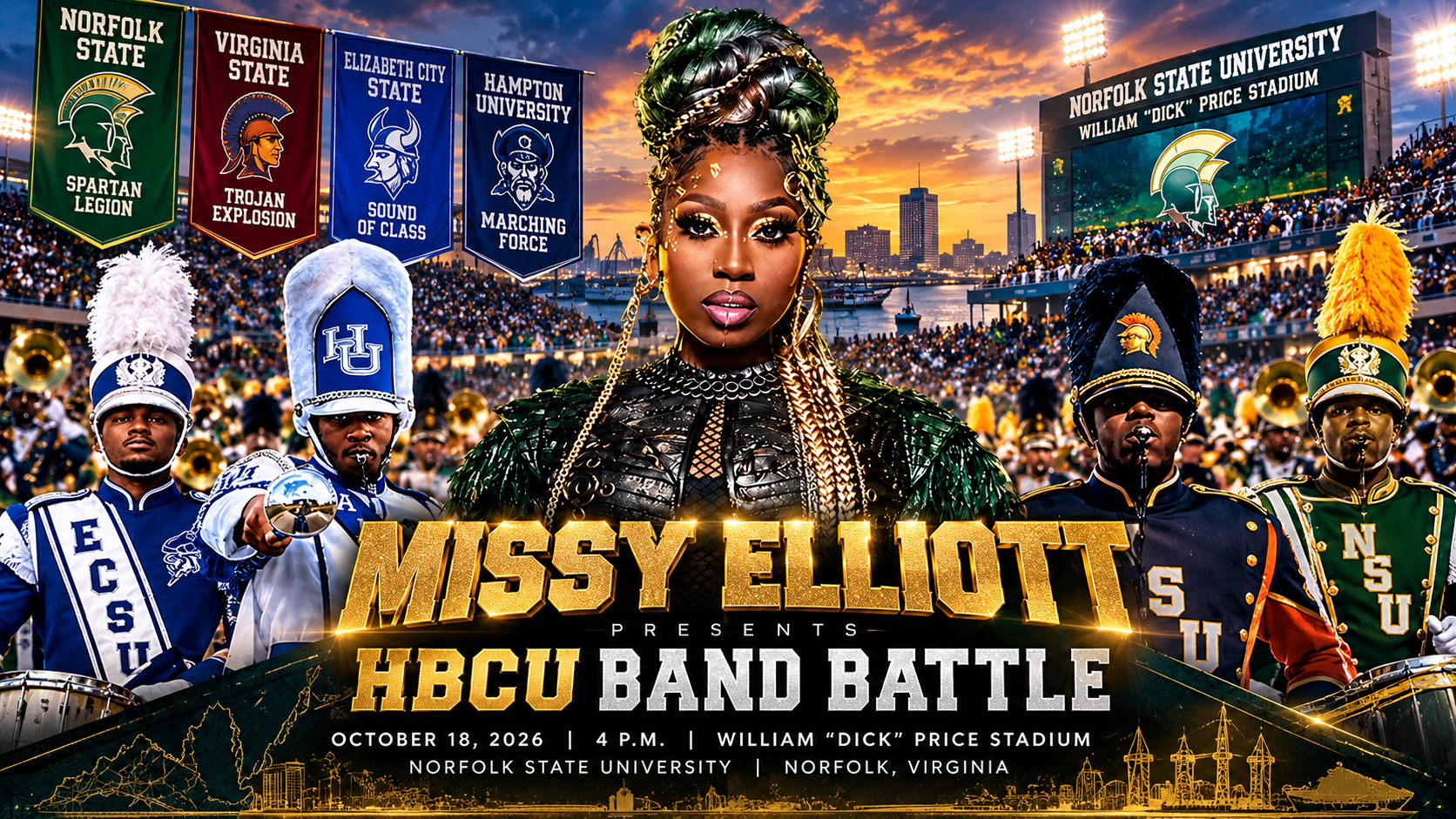 Missy Elliott Brings HBCU Band Battle to Norfolk in Celebration of Virginia’s Black Musical Legacy