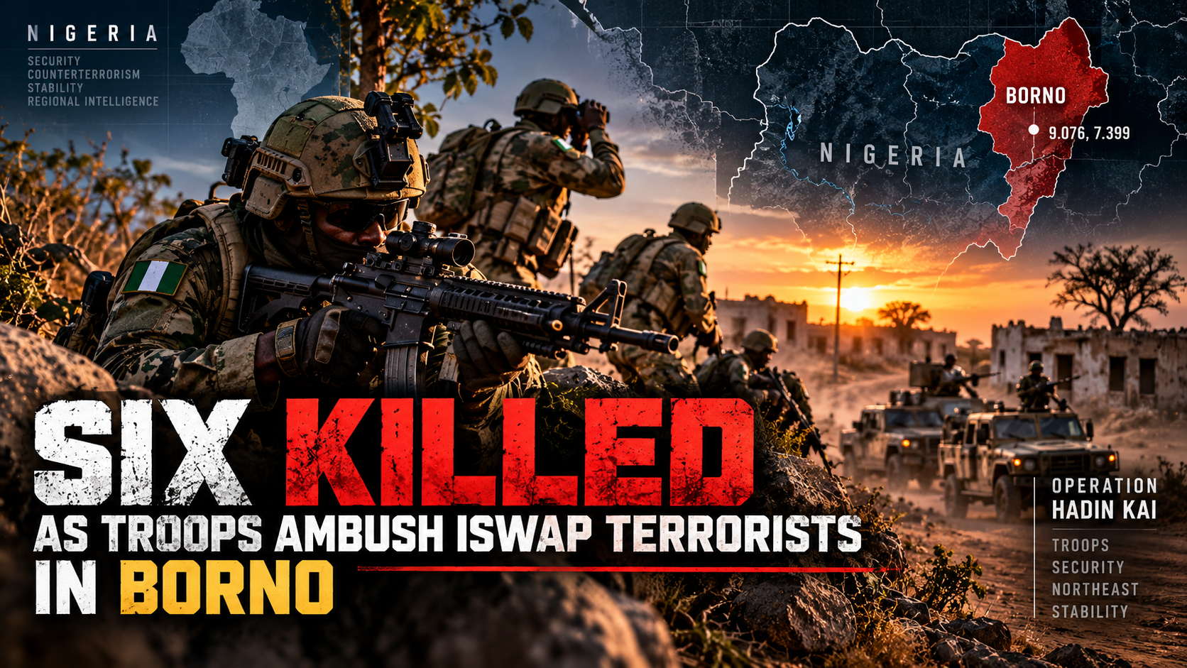 🇳🇬 Six Killed as Nigerian Troops Ambush Suspected ISWAP Fighters in Borno