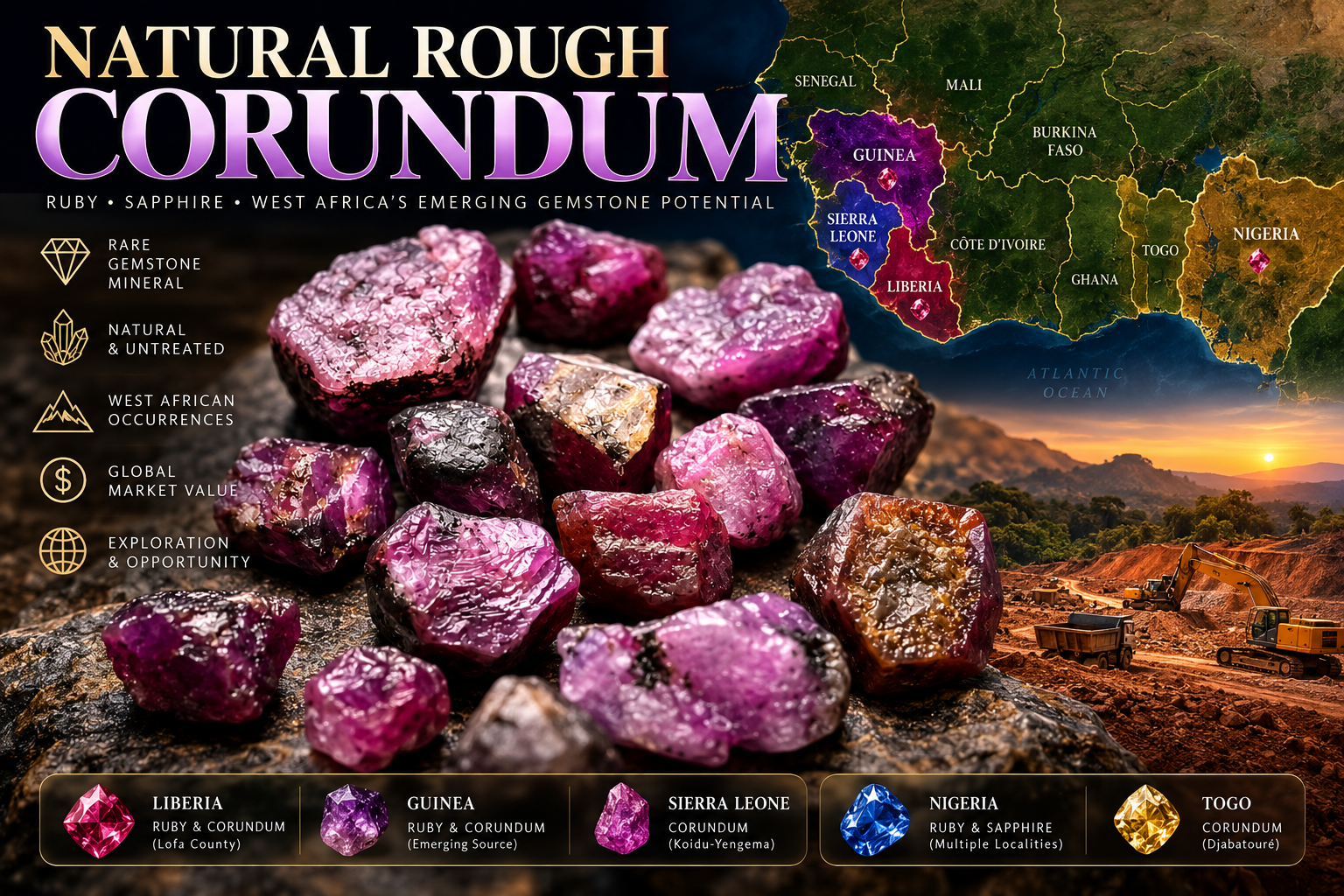 🇱🇷 Natural Rough Corundum: The Ruby-Sapphire Mineral Behind the 68.70-Carat Specimen