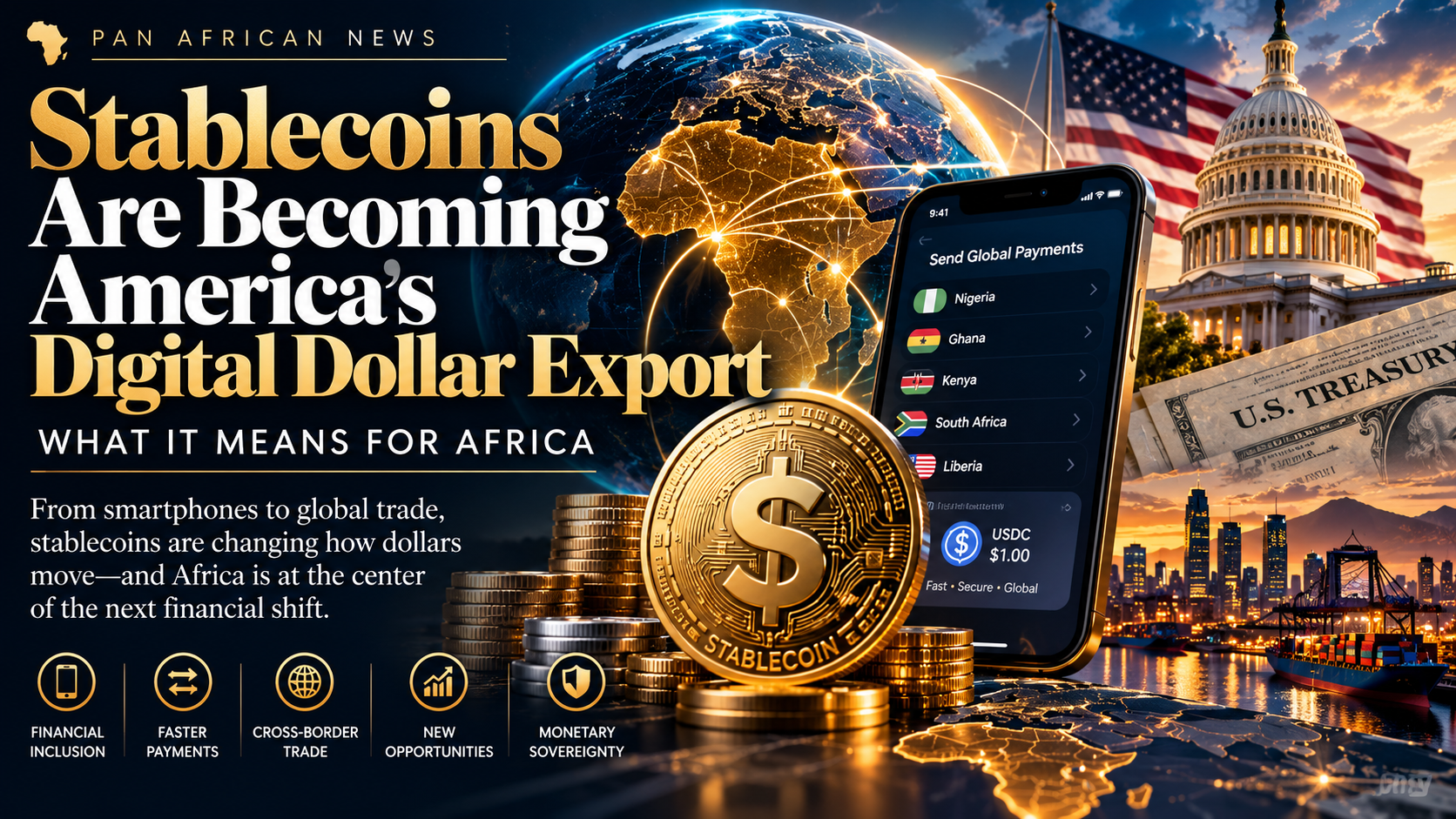 🇺🇸 Stablecoins Are Becoming America’s Digital Dollar Export — What It Means for Africa