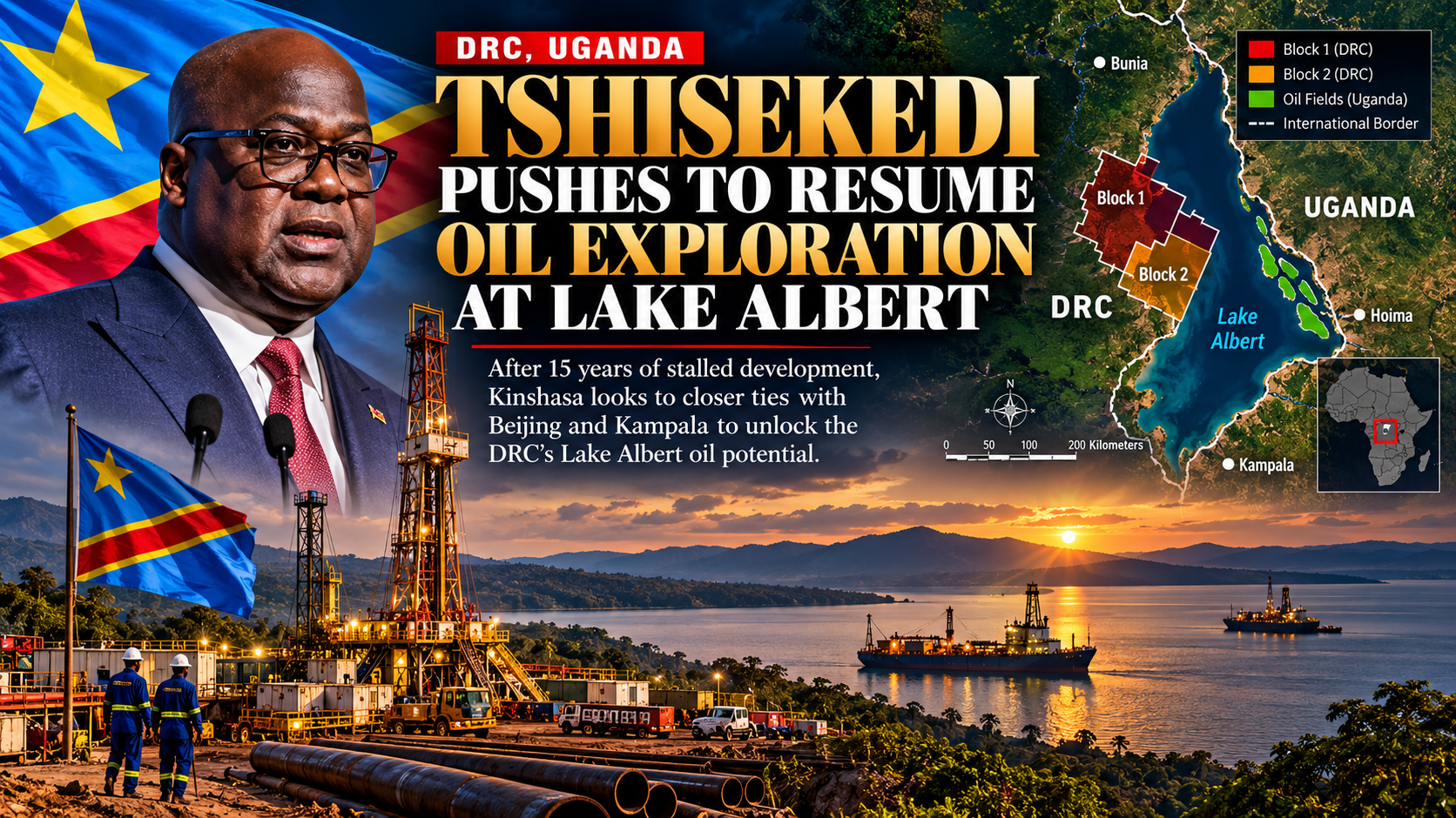 🇨🇩 DRC Seeks to Revive Oil Exploration at Lake Albert as Kinshasa Looks Toward Uganda and China
