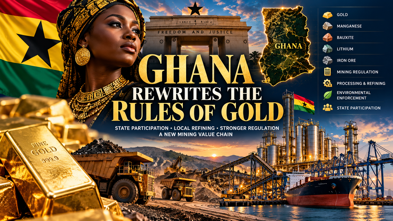 🇬🇭 Ghana Rewrites the Rules of Gold: State Participation, Local Refining and a New Mining Value Chain