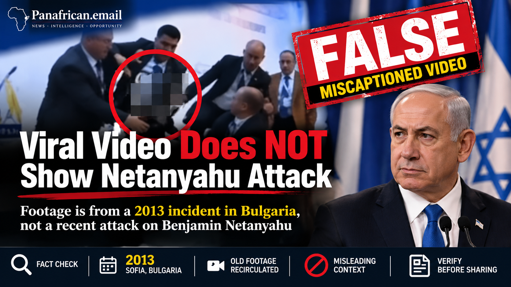 🇮🇱 Viral Video Falsely Claims Benjamin Netanyahu Was Shot at Press Conference