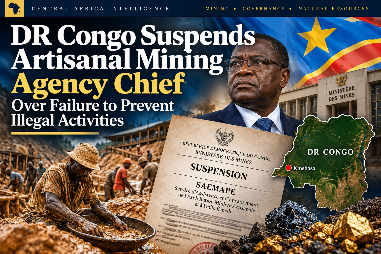 DR Congo Suspends Artisanal Mining Agency Chief Over Failure to Prevent Illegal Activities