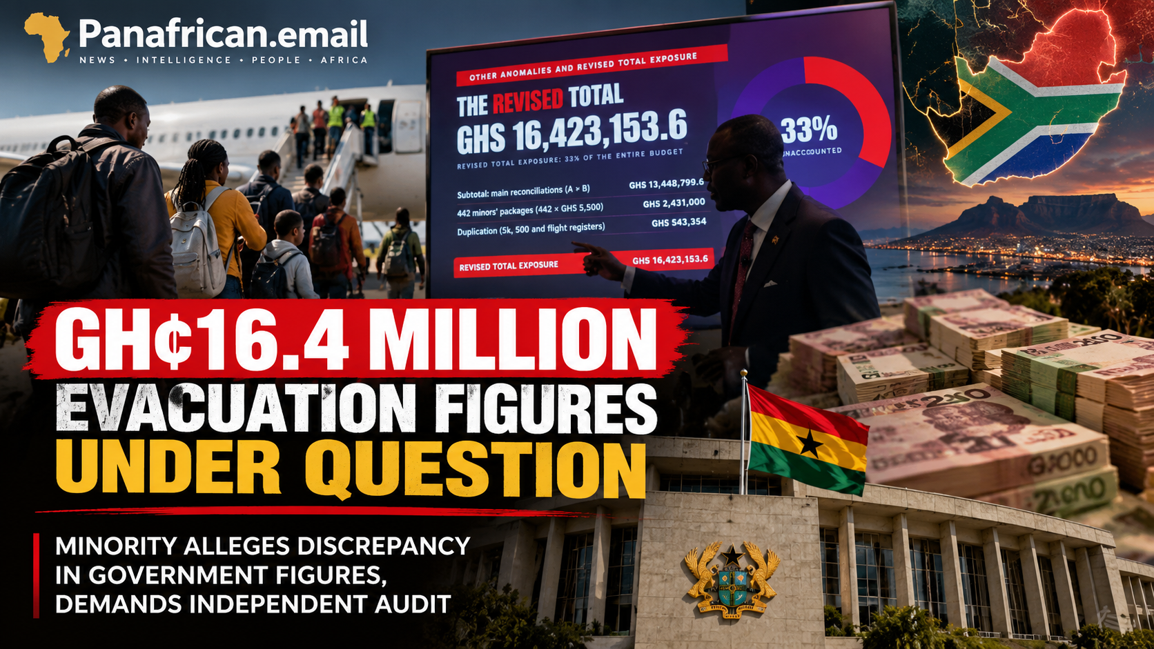 🇿🇦 Minority Raises Questions Over GH¢16.4 Million South Africa Evacuation Figures