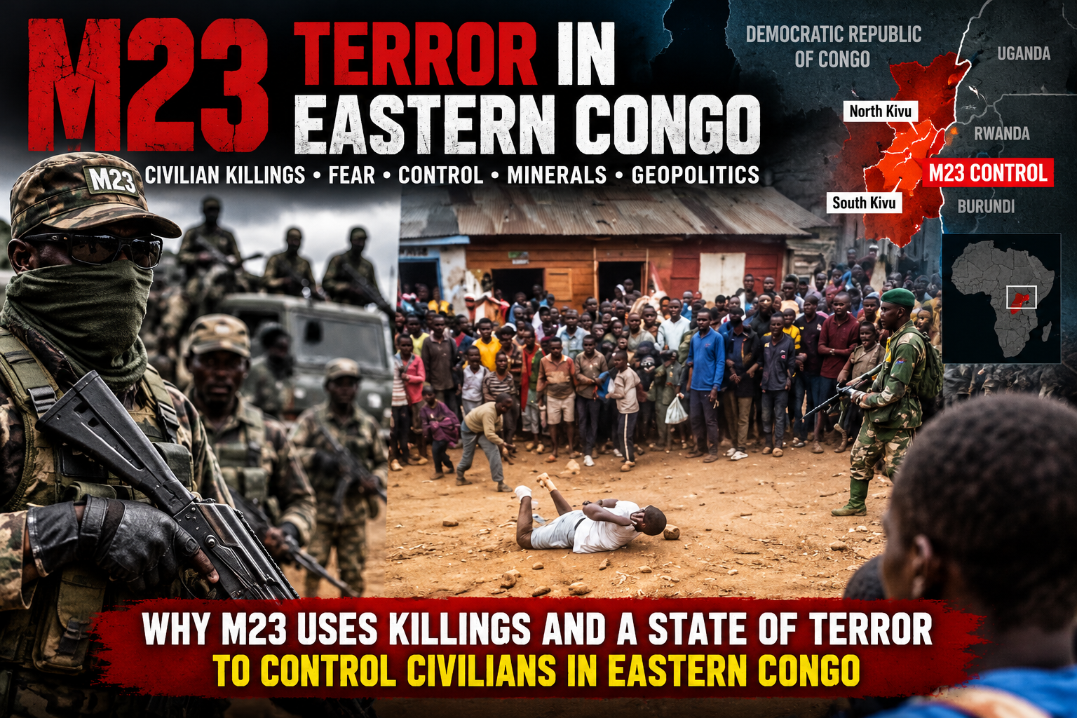 🇨🇩 M23’s Shadow Over Eastern Congo: How Fear Becomes a Tool of Control